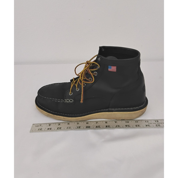Danner Bull Run Moc Toe Work Boots Men\'s 11.5 Black Steel Toe Lace Up *W4778